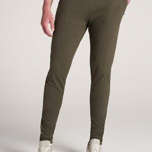 American Tall SLIM-FIT Lightweight French Terry Joggers for Tall Men in Camo Gre